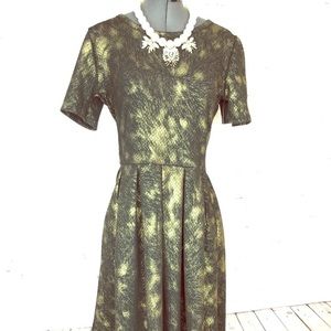 LIMITED Gold foil & black Amelia Dress pocket 6-8